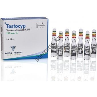 TestoCyp (Тестостерон ципионат) Alpha Pharma 10 ампул по 1мл (1амп 250 мг) - Актобе